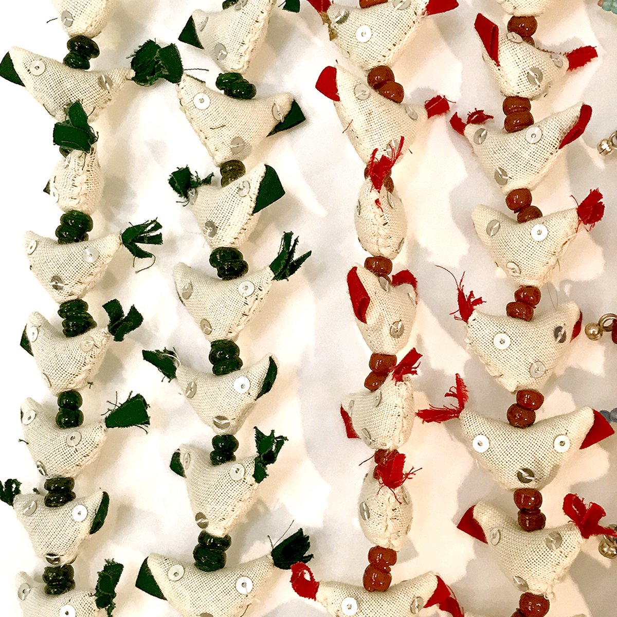 Tilonia® Bell Totas - Flock of Tiny Holiday Doves - Green